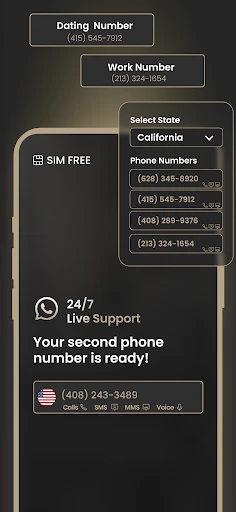 2nd Line+ Phone Number & eSIM screenshot