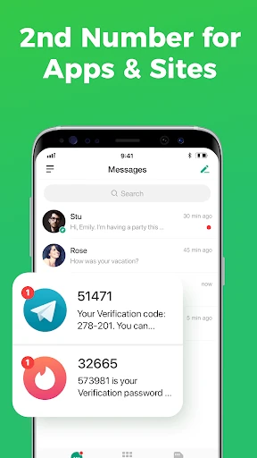 2nd Line - Second Phone Number screenshot