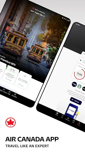 Air Canada + Aeroplan screenshot