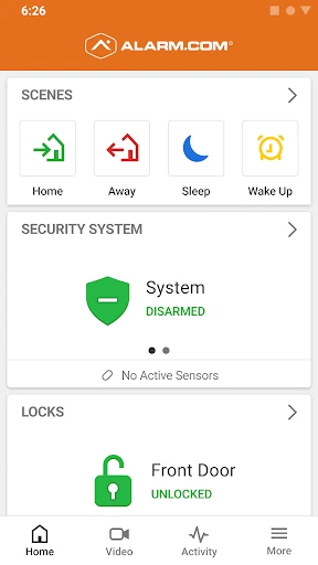 Alarm.com screenshot