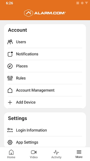 Alarm.com screenshot