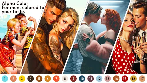 Alpha Color: Men coloring book screenshot