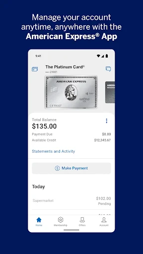 Amex screenshot