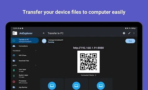 AnExplorer Pro File Transfer screenshot