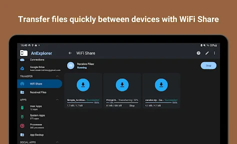 AnExplorer Pro File Transfer screenshot