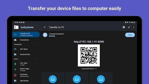 AnExplorer Pro File Transfer screenshot