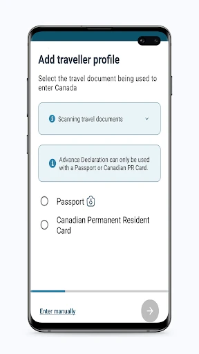 ArriveCAN screenshot