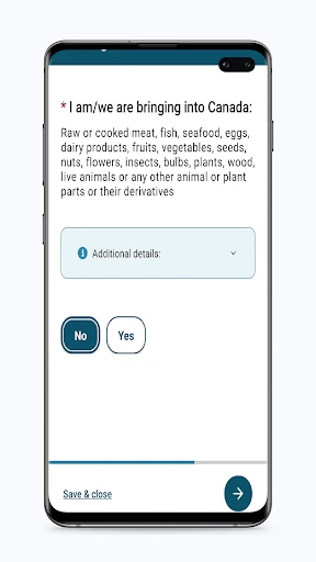 ArriveCAN screenshot
