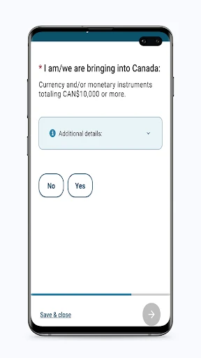 ArriveCAN screenshot