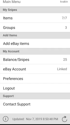 Auction Bid Sniper for eBay screenshot