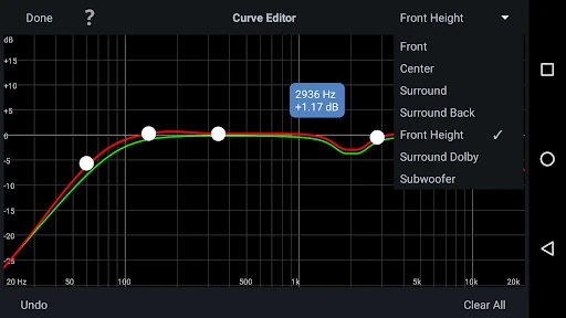 Audyssey MultEQ Editor app screenshot