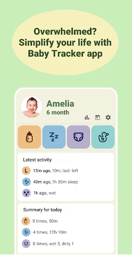 Baby tracker - feeding, sleep screenshot