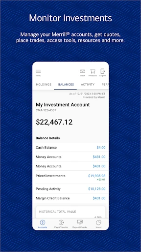 Bank of America Mobile Banking screenshot