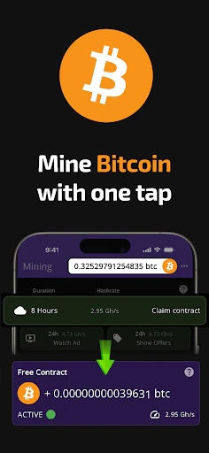 Bitcoin mining - Crypto Miner screenshot