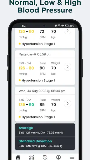 Blood Pressure App - SmartBP screenshot