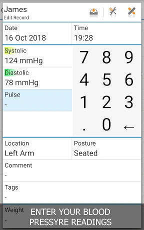 Blood Pressure Log - MyDiary screenshot
