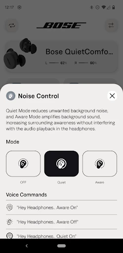 Bose QC Earbuds screenshot