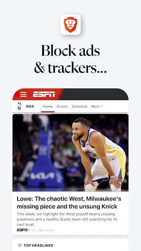 Brave Private Web Browser, VPN screenshot