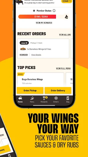 Buffalo Wild Wings Ordering screenshot