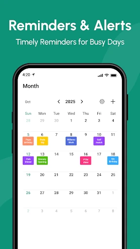 Calendar 2025 screenshot