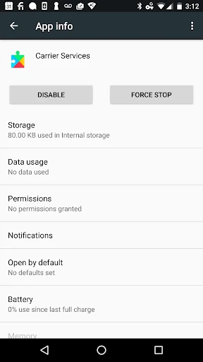 Carrier Services screenshot