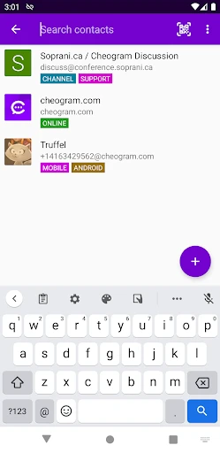 Cheogram (Jabber, Call, Text) screenshot