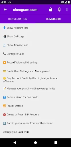 Cheogram (Jabber, Call, Text) screenshot
