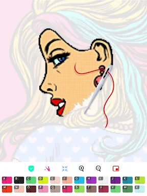 Color by Letter: Sewing game screenshot