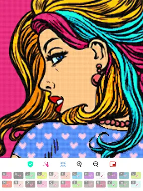 Color by Letter: Sewing game screenshot