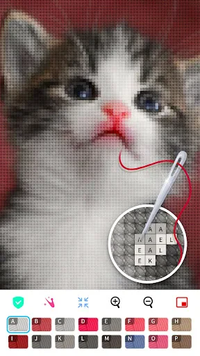 Color by Letter: Sewing game screenshot