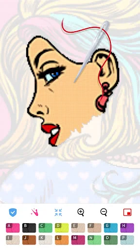 Color by Letter: Sewing game screenshot