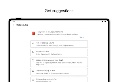 Contacts screenshot