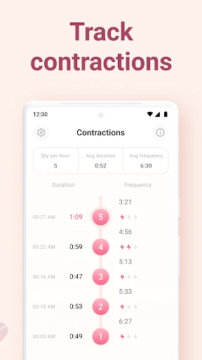 Contraction Timer & Counter screenshot