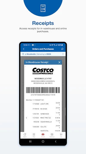 Costco Wholesale screenshot