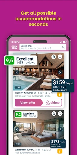 Cozycozy: All accommodations screenshot