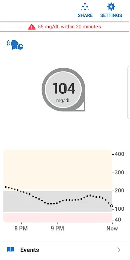Dexcom G6 screenshot