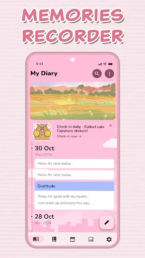 Diary with Fingerprint Lock screenshot