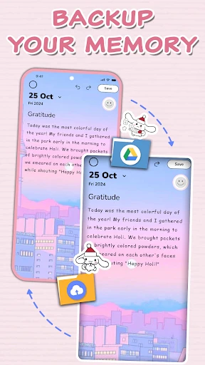 Diary with Fingerprint Lock screenshot