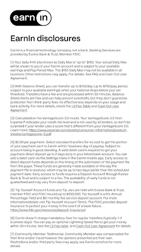 EarnIn: Why Wait for Payday? screenshot