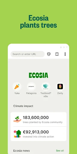 Ecosia - Safe Internet Browser screenshot