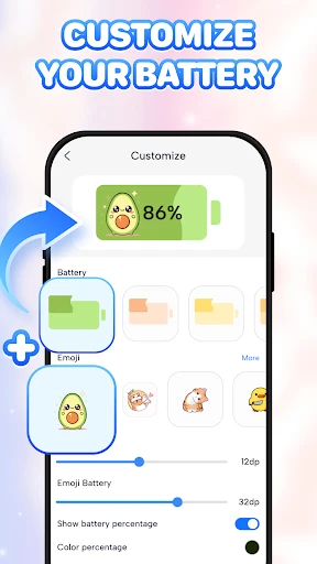 Emoji Battery - Battery Icon screenshot