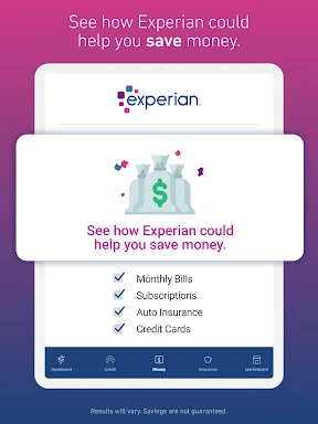 Experian screenshot