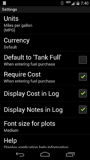 FillUp - Gas Mileage Log screenshot
