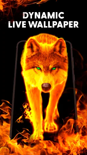 Fire Wallpaper Theme Lone Wolf screenshot