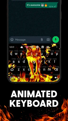 Fire Wallpaper Theme Lone Wolf screenshot