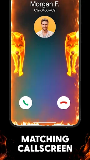 Fire Wallpaper Theme Lone Wolf screenshot