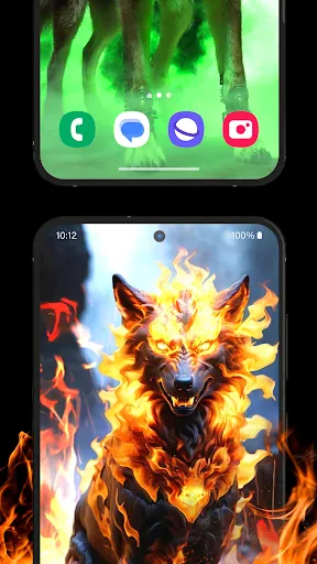 Fire Wallpaper Theme Lone Wolf screenshot