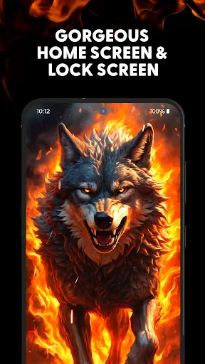 Fire Wallpaper Theme Lone Wolf screenshot