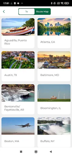 Frontier Airlines screenshot