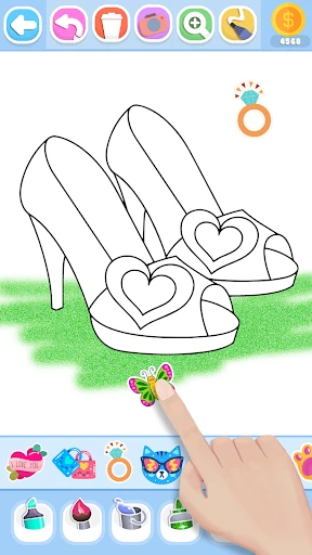 Glitter Beauty Coloring Pages screenshot